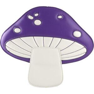 Women's Purple Mushroom Shoulder Purse Pu Leather Lovely Botany Cross Body Bags